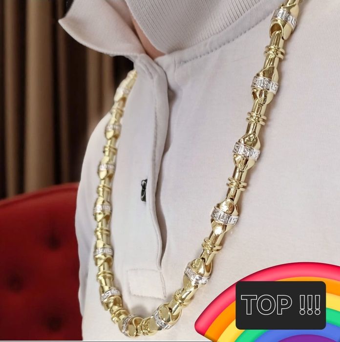 Lant antialergic placat cu aur 14k baraka nou