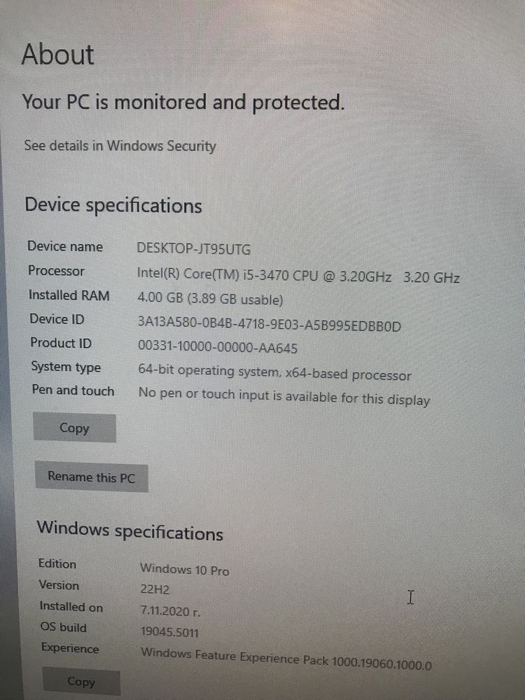 Компютър Dell 7010 -i5-3470, 4GB, 320 SSD - комплект
