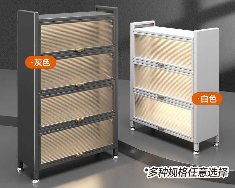 Кухонный шкаф для посуды/ из нержавеющей стали/ с выдвижными дверями