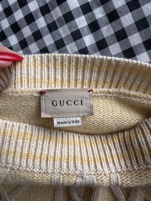 Pulover Marca Gucci, nou, nepurtat, bej-galben.