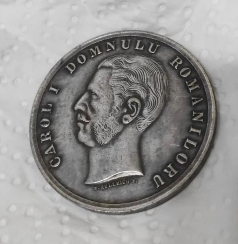 1868 medalie Rege Carol Reconstruirea Ospiciului Pantelimon Bucuresti