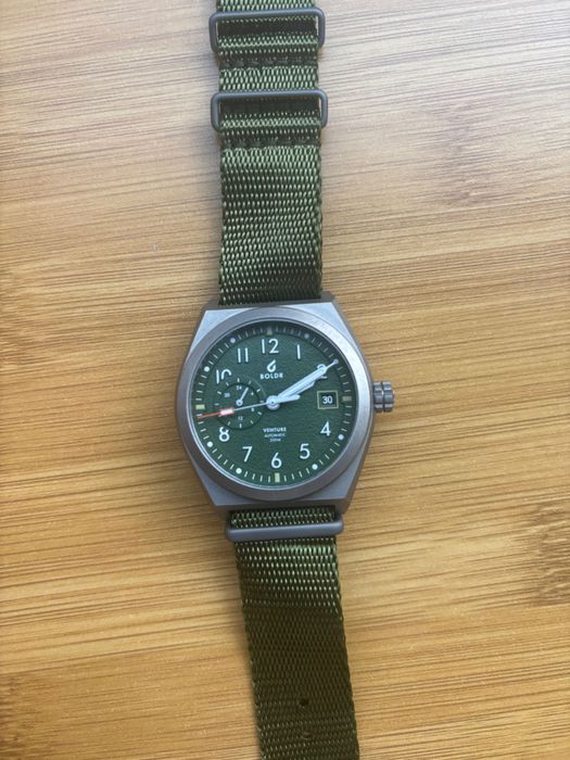 Boldr Venture Wayfarer 38mm Field Olive/Green titanium