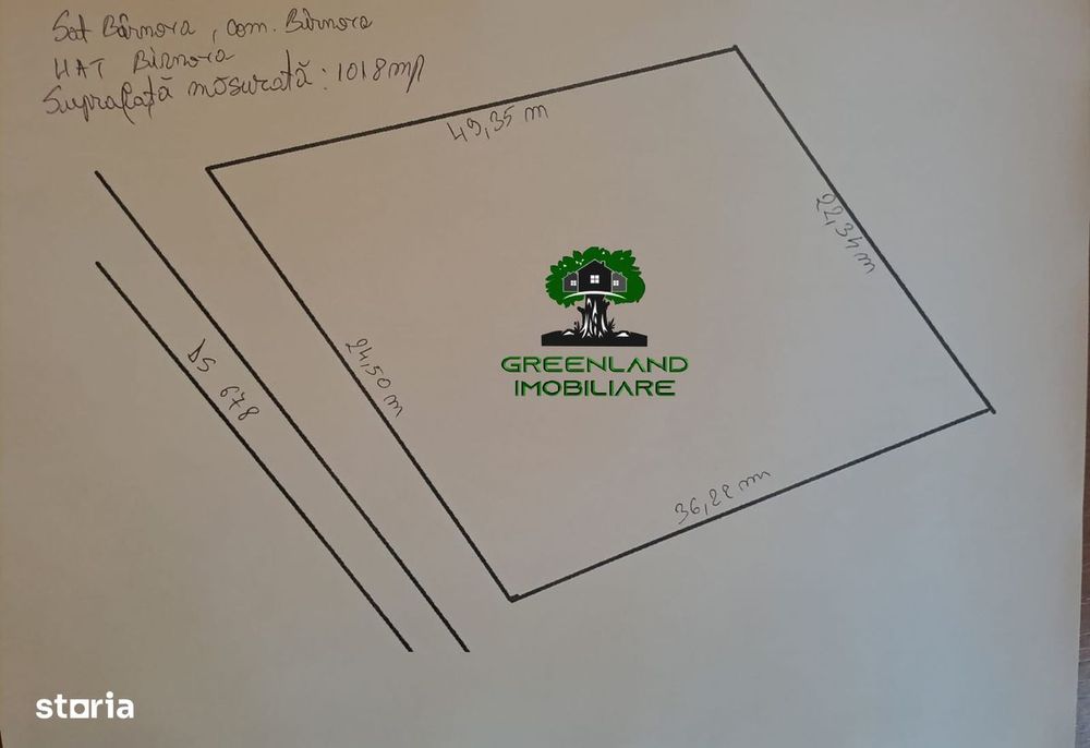 Teren Intravilan 1018 mp, toate UTILITATILE, Barnova, langa Manastire