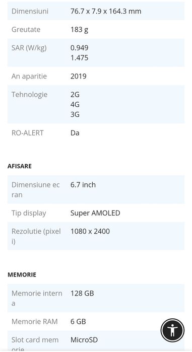 Telefon SAMSUNG A70 MEM 128/6