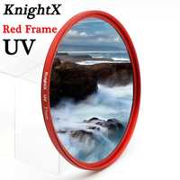Filtru UV Knightx 49mm 52mm 55mm 58mm 62mm 67mm 72mm 77mm rama rosie