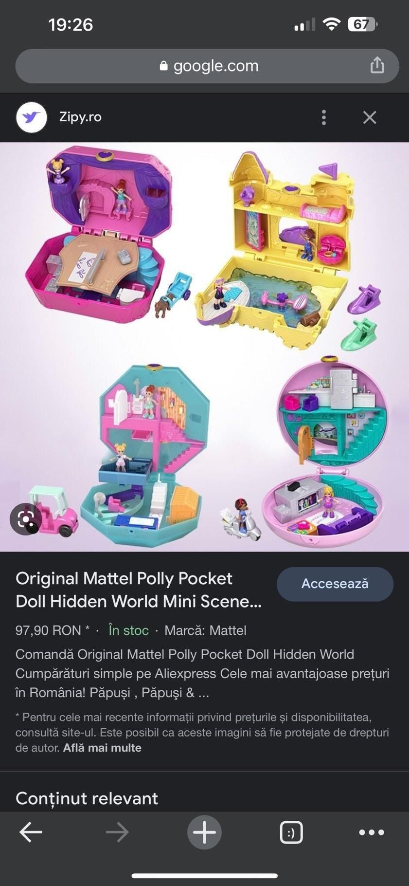 Polly pocket world mini scenes