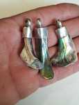 Lot vintage de 3 pandative argint cu abalone