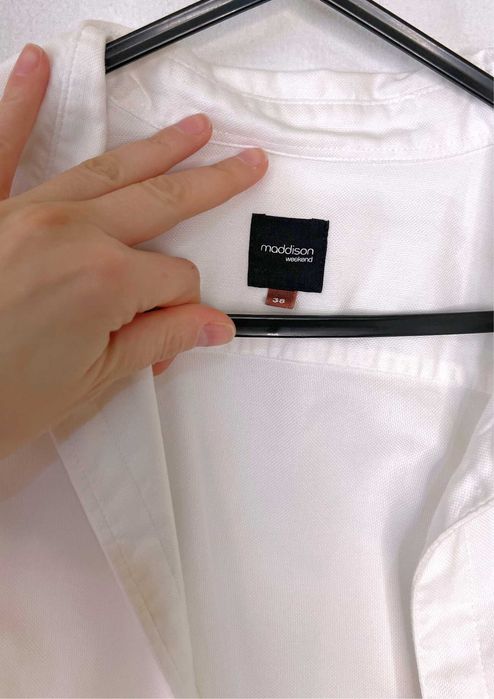 Бяла дамска риза Maddison, размер 34-36