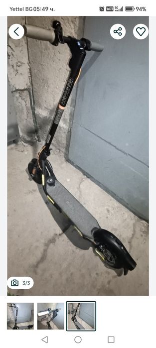 Електрическа тротинетка NINEBOT
Батерия: Литиево-йонна, 36V / 10Ah – с