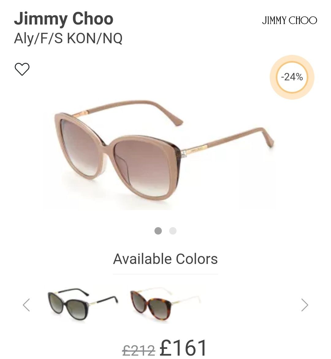 Слънчеви очила JIMMY CHOO