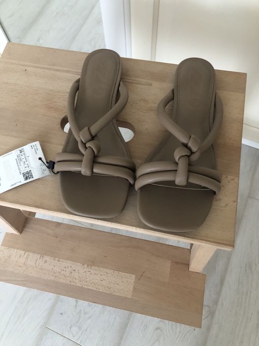 Sandale bej dama Mango Nou marimea 36