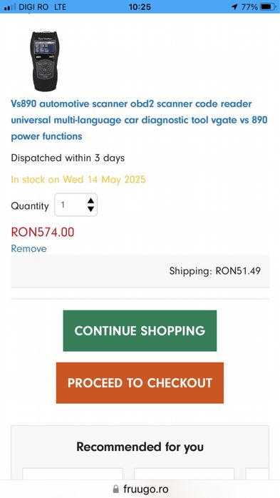 Tester dignoza auto Vgate VS890 MaxiScan