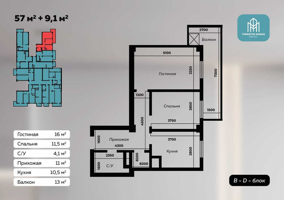 Инвестиция учун 2 хонали хонадон