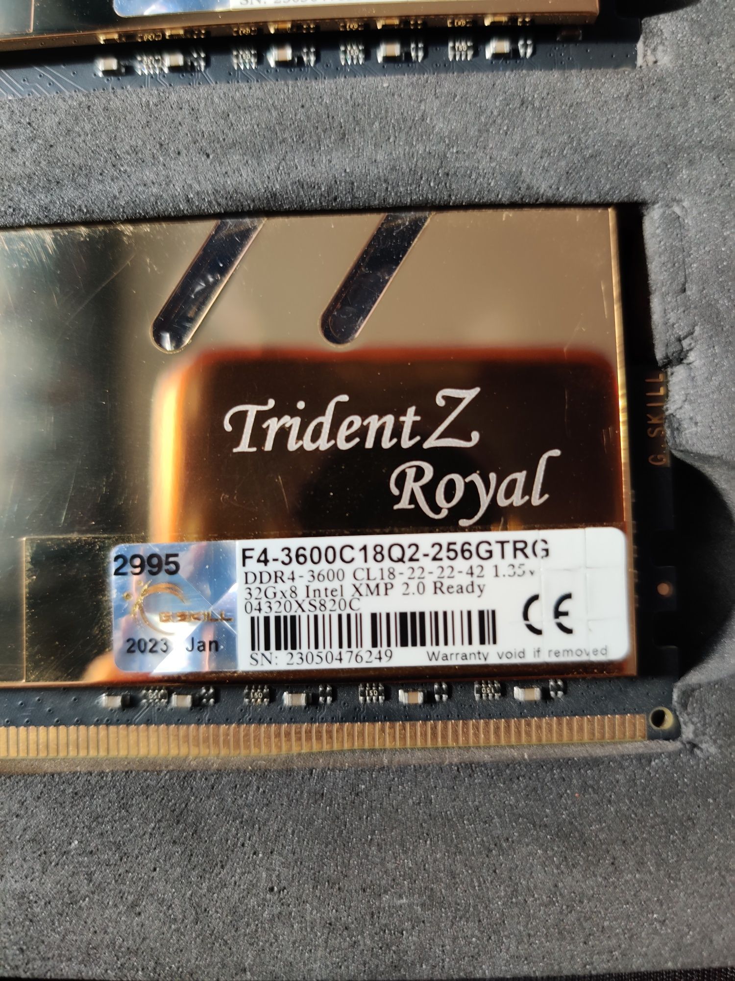 G.skill Trident Z Royal Gold  32gb 3600Mhz DDR4