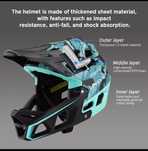 Casca trotineta casca bicicleta casca full casca protectie mandibula L