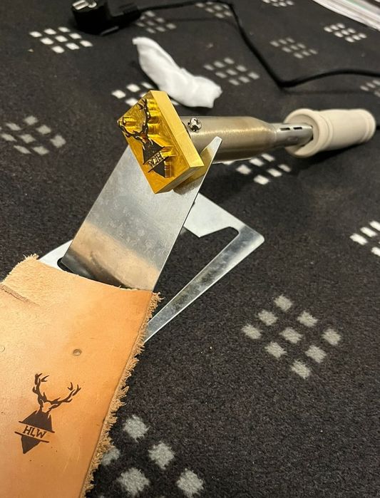 Stampila metalica la comanda imprimat prin ardere lemn piele folio