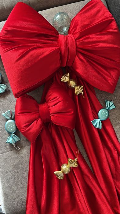 Новогодний бант на елку