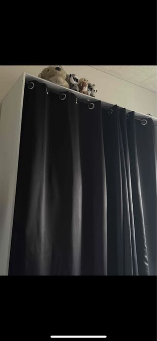 Set de 2 draperii ikea  noi negre matase groasa 150 pe 250