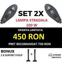 Set 2 ;ampi solare 100 w la 220v cu montura teava