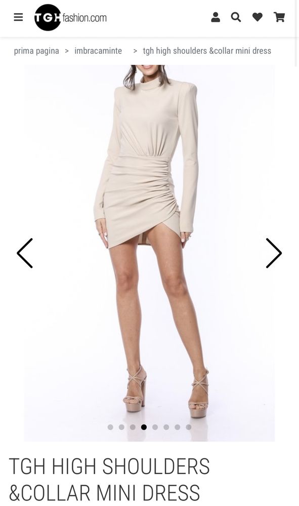 Rochie Tgh Nude scurta model deosebit 38 Noua