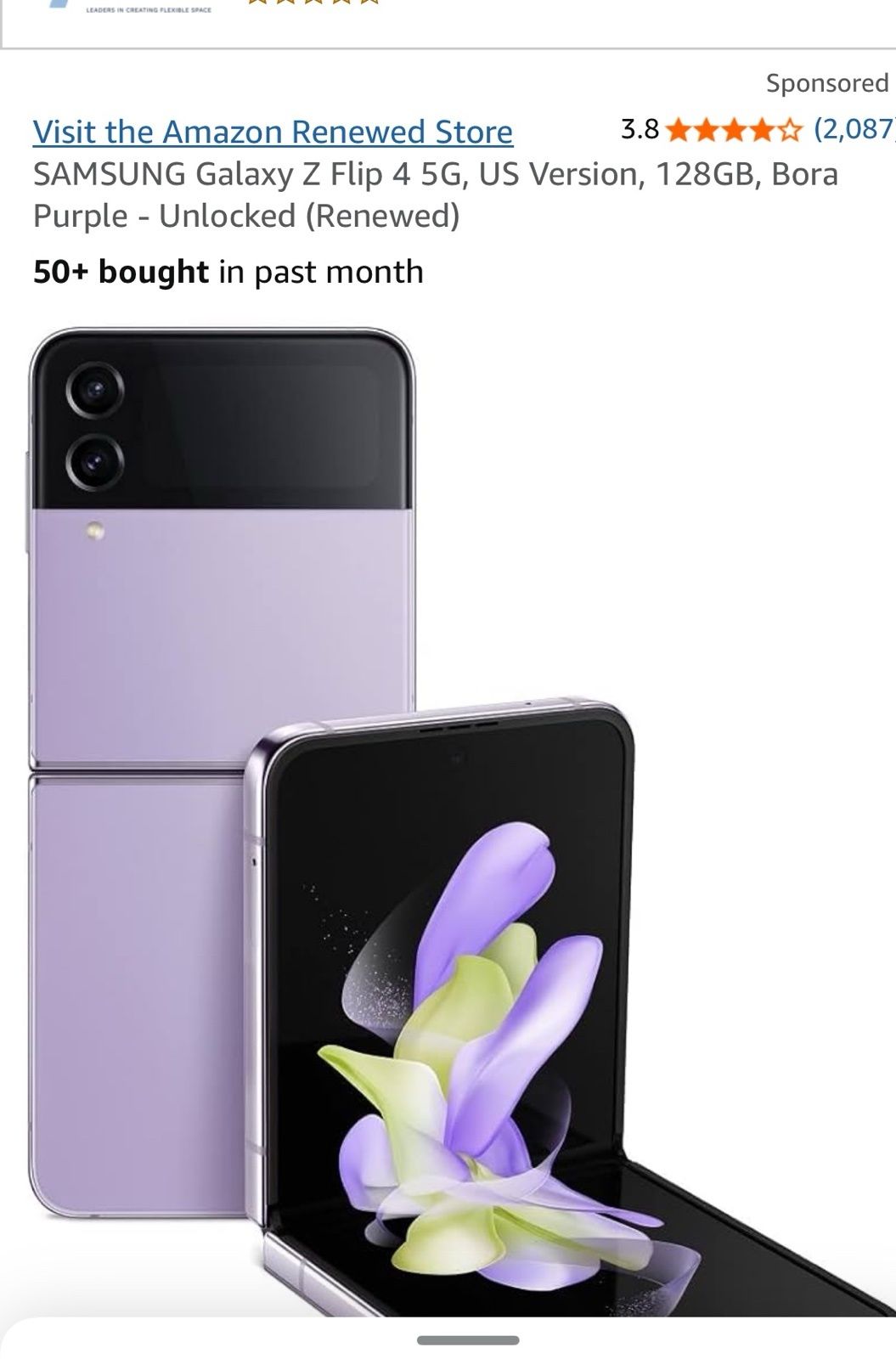 Samsung Zip Flip 4 purple