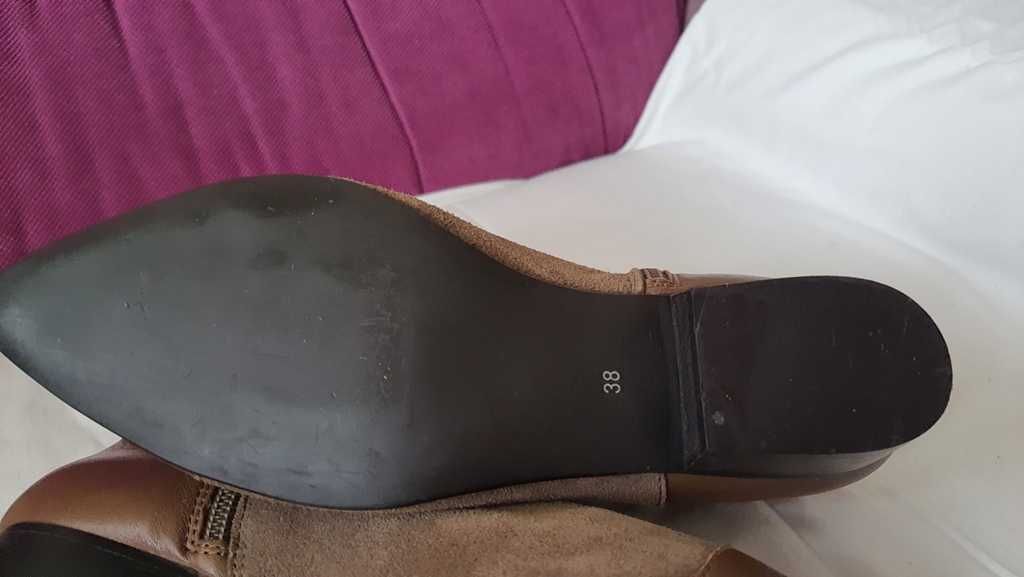 Botine elegante de primavara full piele de la HEINE marimea 38