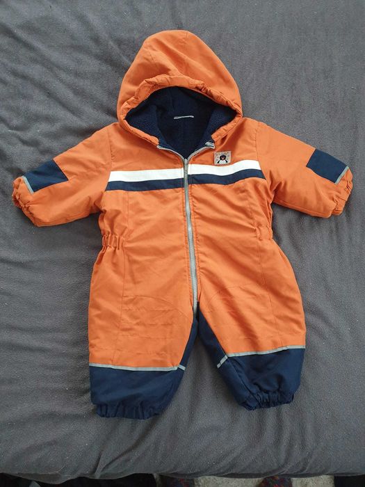 Salopetă portocalie ploaie/Zapadă/munte schi 74-80