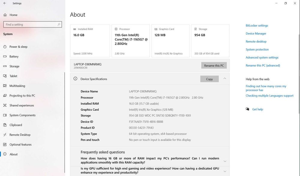 Laptop Lenovo Thinkpad T15 G2 Gen 2
