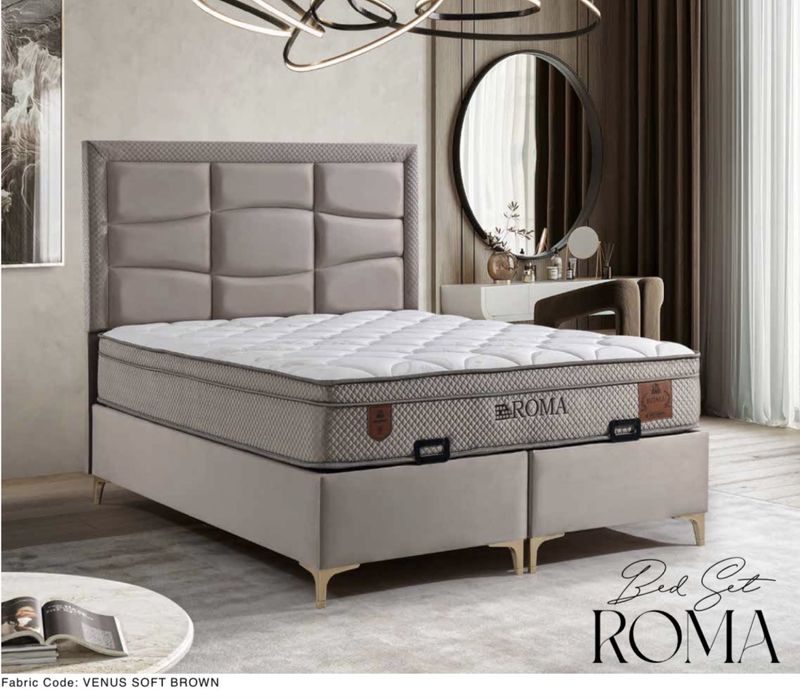 Тапицирана спалня Roma Bed - Venus Soft Brown