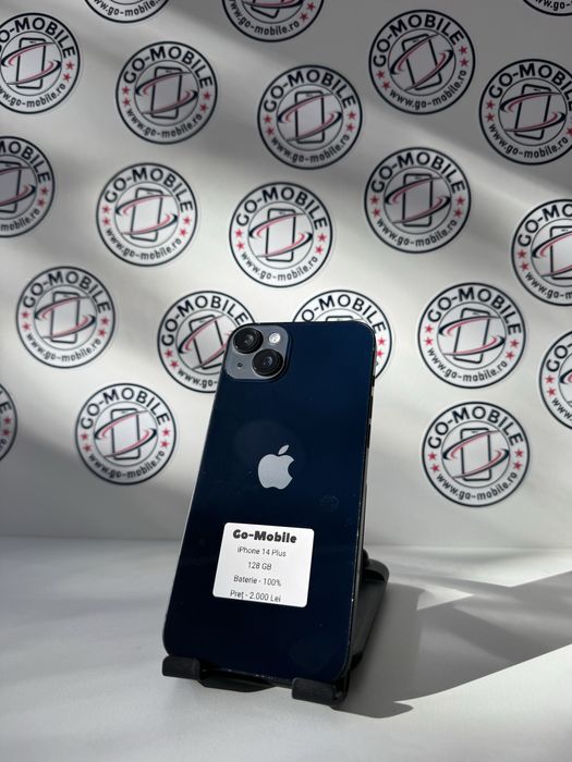 iPhone 14 Plus - 128GB - Albastru - 100% - Impecabil - Garantie
