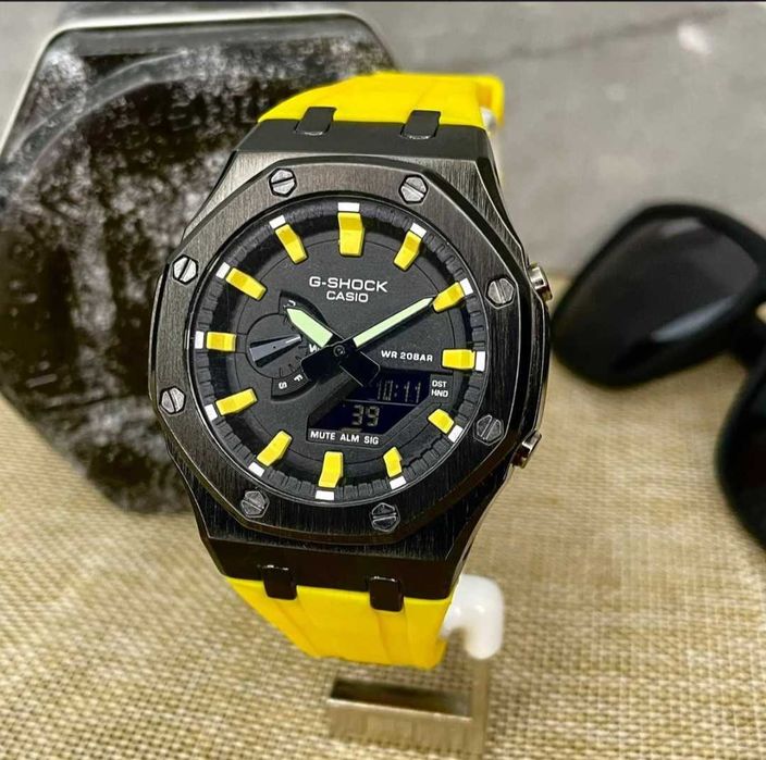 Ceas Sport Casio G-Shock RoyalOak Galben – Nou, Garanție 2 Ani
