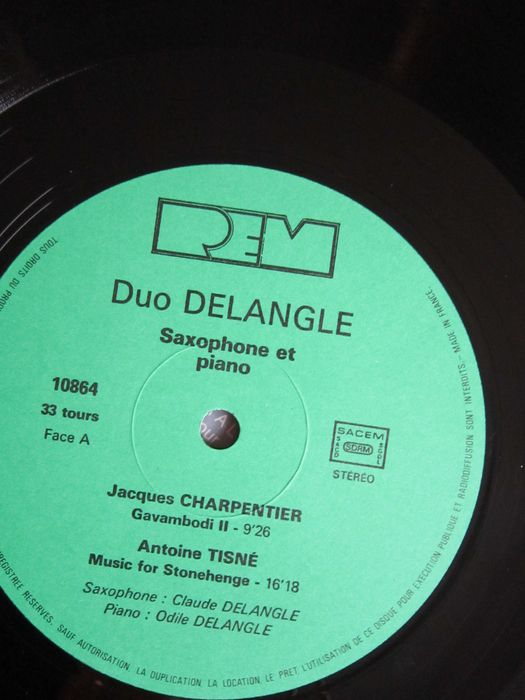 vinil rar Duo Delange Saxophone&Piano Marius Constant