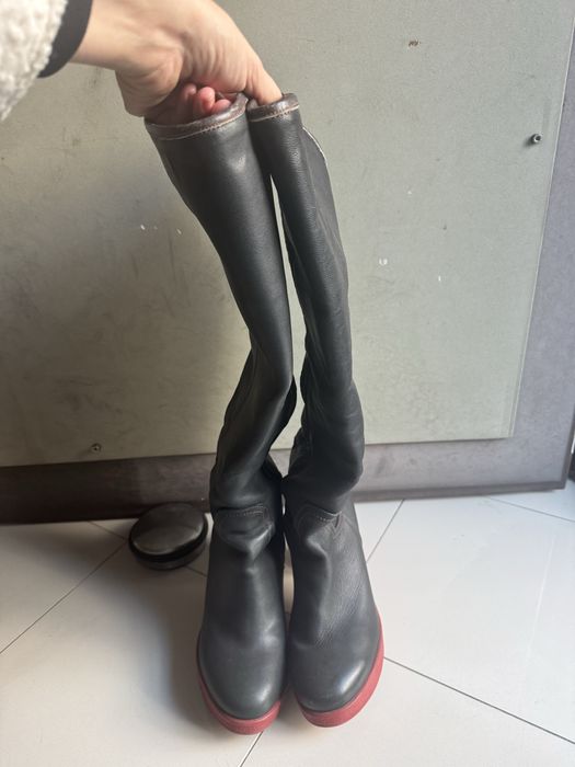 Ботуши от естествена кожа и гьон