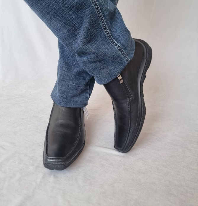 Мужская обувь зимняя, натурал ная кожа и мех, ботинки. Размер 42