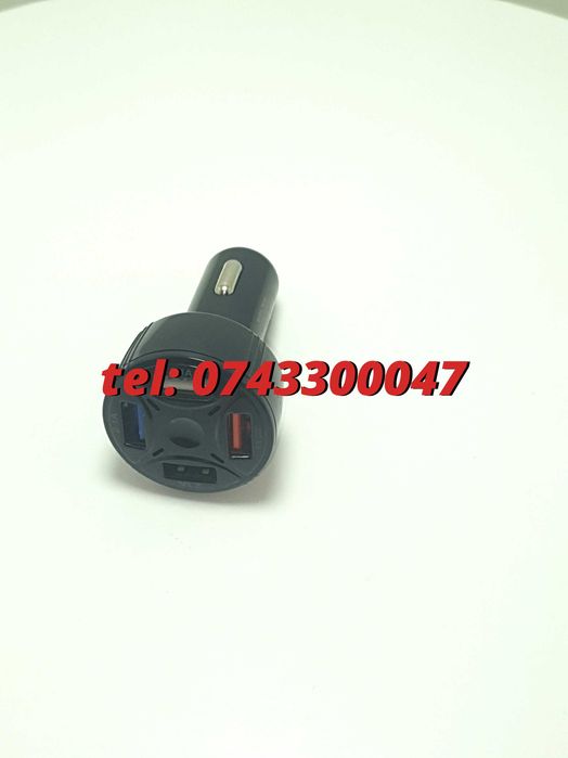 Incarcator Universal Masina Auto 4 Porturi Bricheta Usb Qc Fastcharge