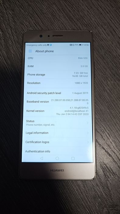 Телефон Huawei P9 lite