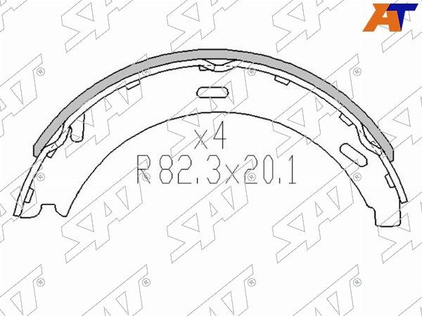 Колодки ручного тормоза MERCEDES W245/W202/W203/W124/W210 Mercedes-ben