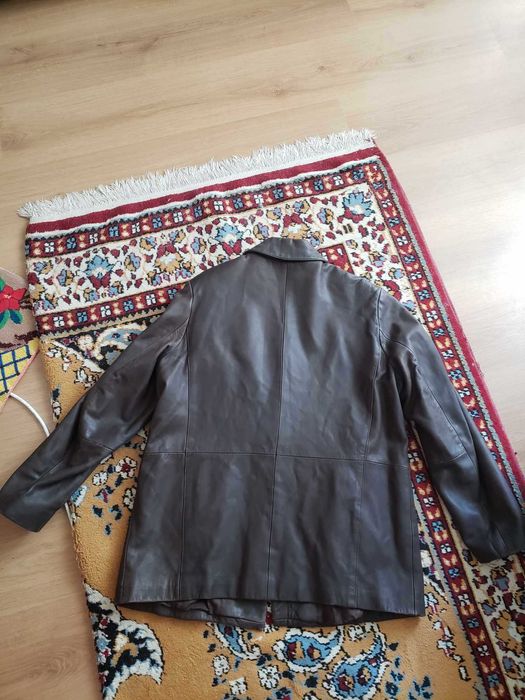 geaca piele naturala Marks&Spencer, aspect vintage