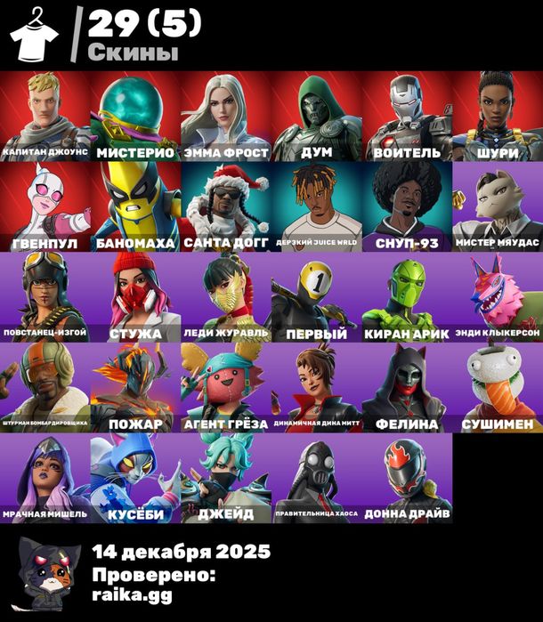 Fortnite аккаунт всего 15.000 красивые скины