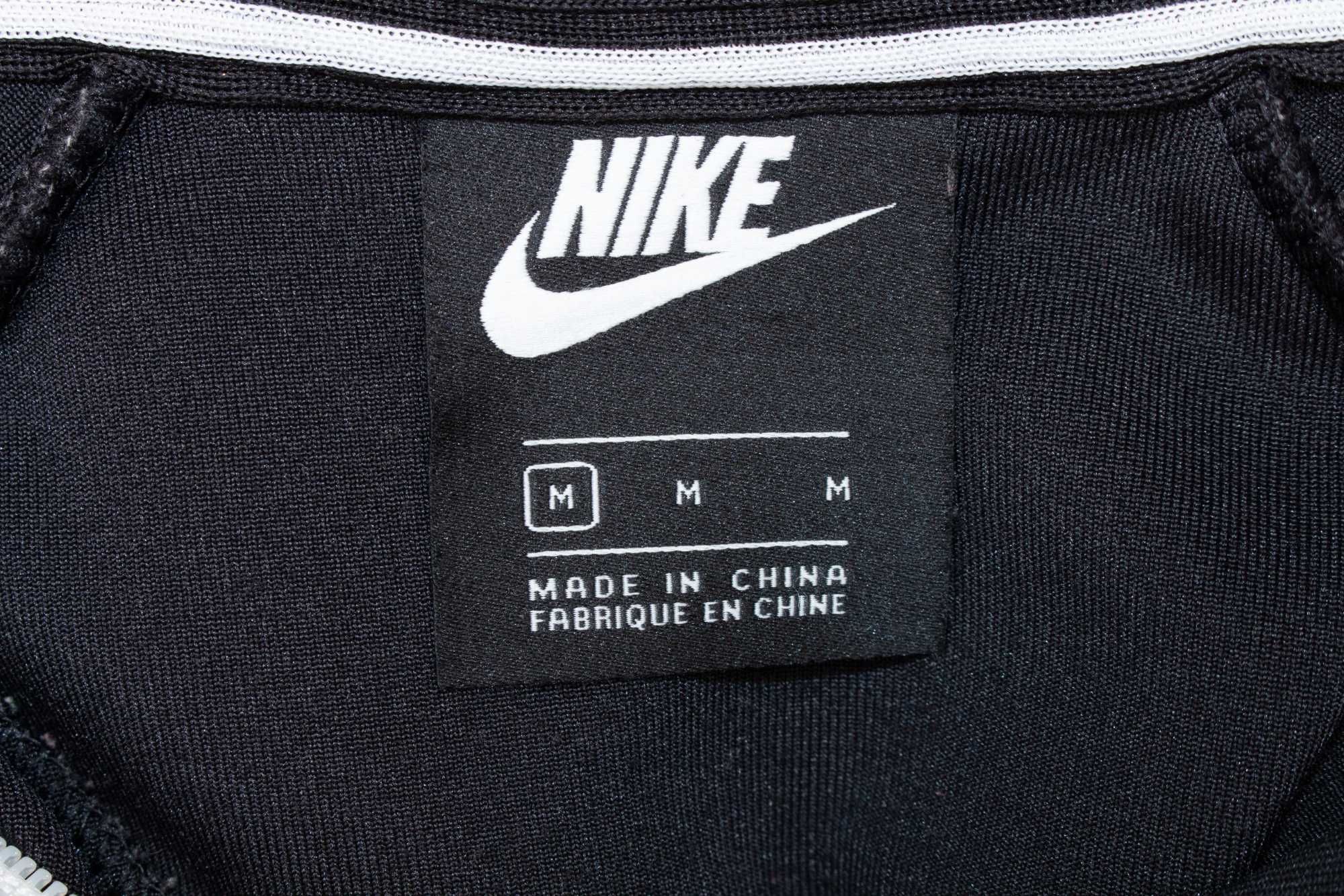Nike оригинален дамски суичър плюшен черен пуловер четвърт цип М