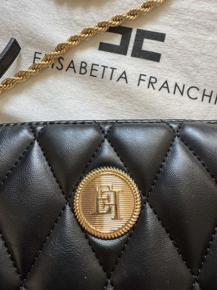 Дамска черна чанта Elisabetta Franchi нова