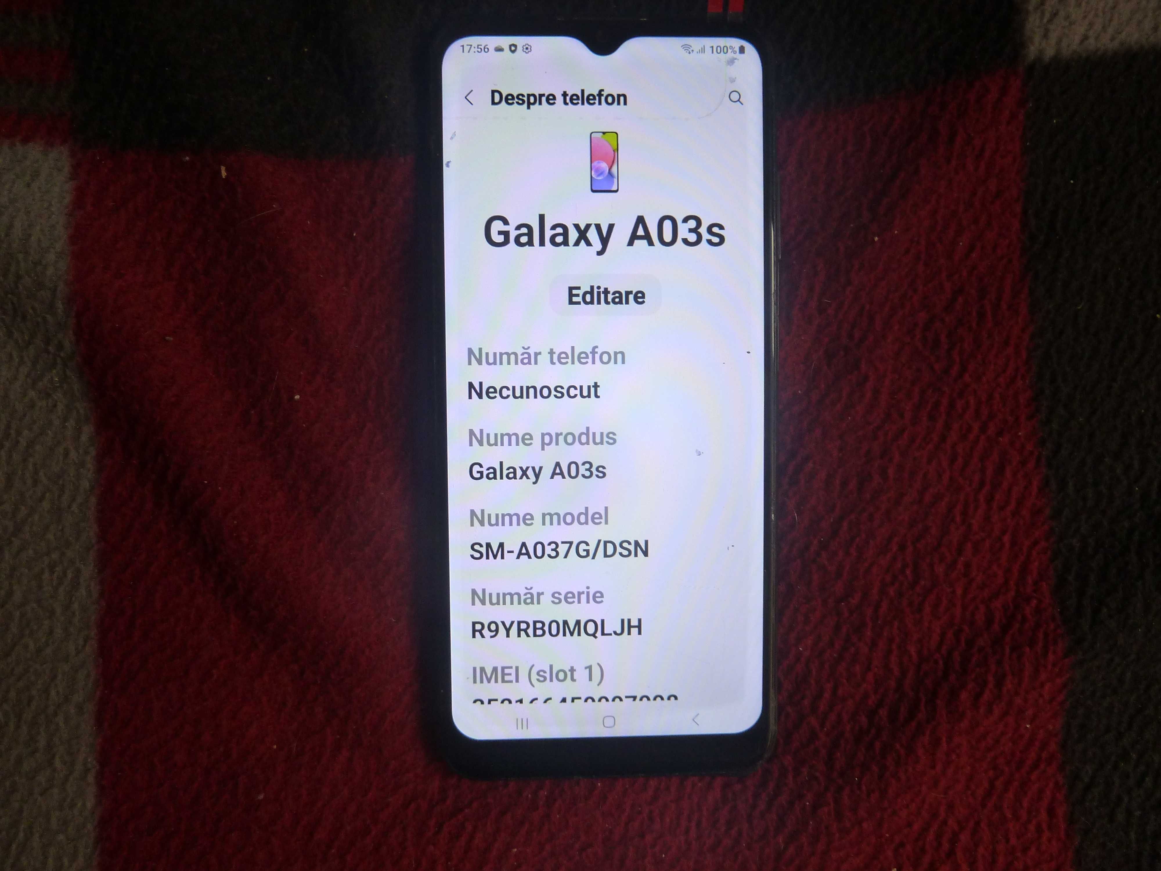 samsung A03S,dual sim 4G,android 13,ram3gb/32gb,arata foarte bine
