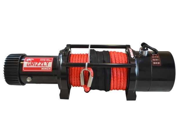 Troliu auto Grizzly Winch 12000lbs 5454kg Raport 72.5:1 sufa sintetica