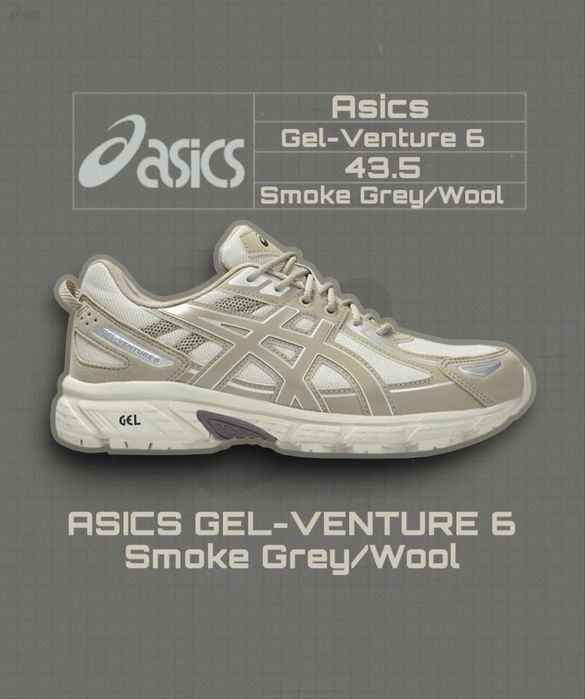 ASICS Gel-Venture 6 - Smoke Grey/Wool - 43.5 - Trail - NOI - Originali
