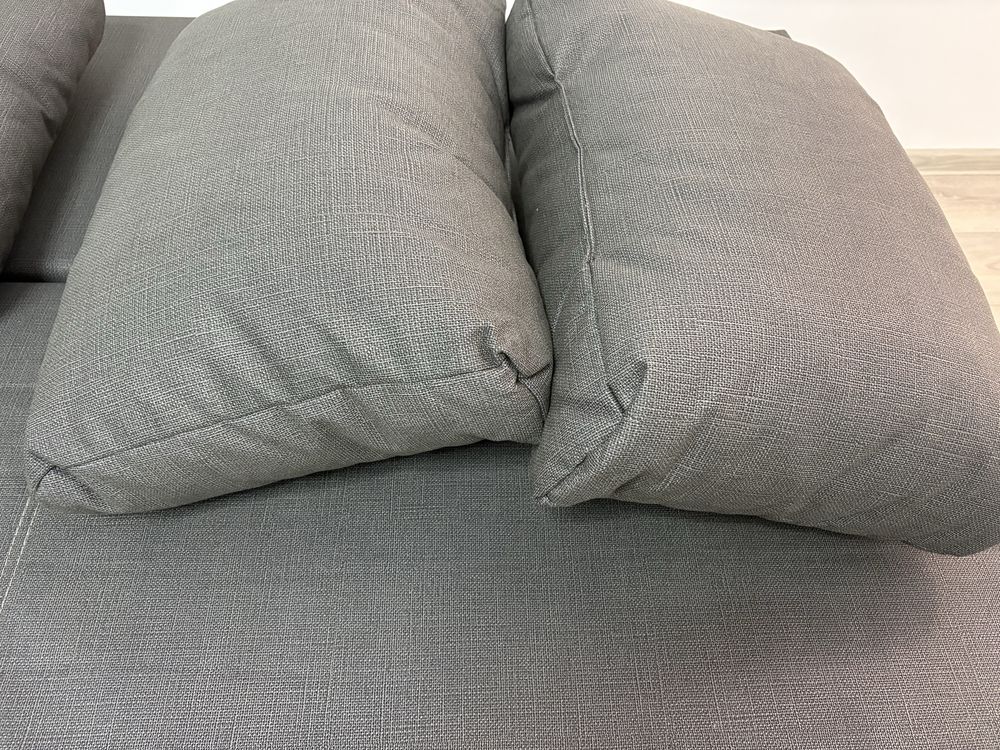 Canapea extensibila stofa Mobexpert, 3 locuri, 4 perne, lada