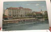 Carte postala Lugoj, Liceul Brediceanu si Teatru Comunal 1925