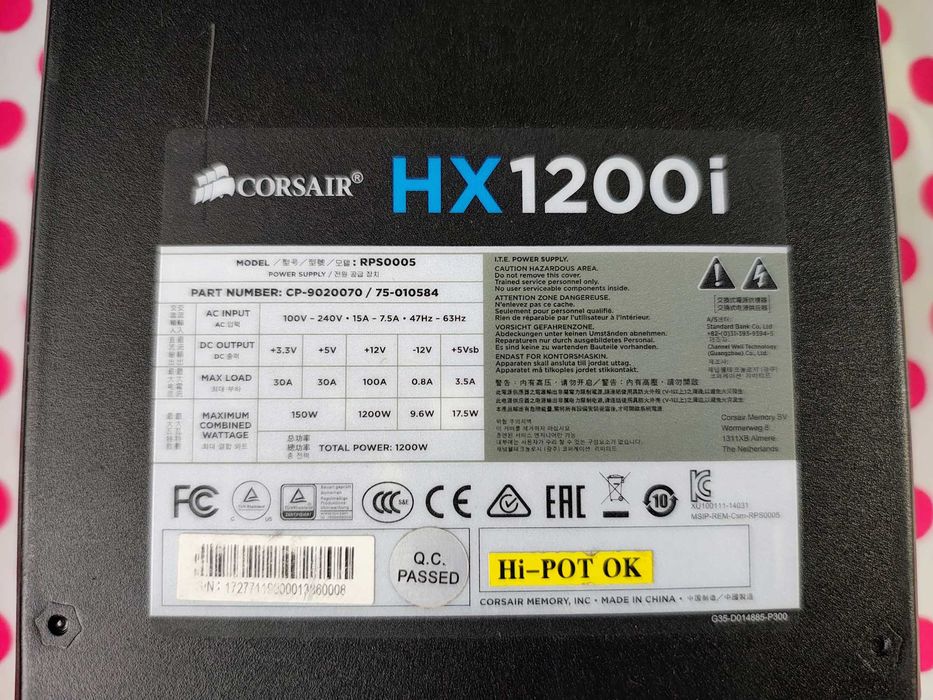 Sursa Corsair Professional Series Platinum HX1200i 1200w