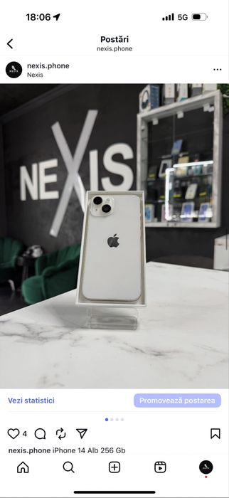 Magazin Iphone 14 Alb 256 Gb / 128 cu garantie