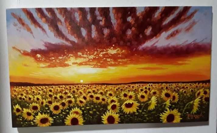 Tablou "Floarea soarelui" - 35x60 cm