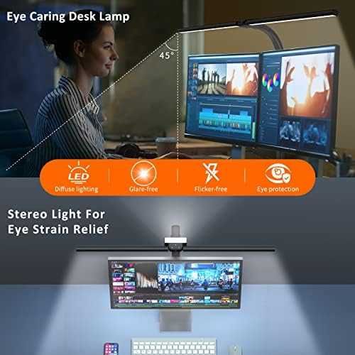 Нова Настолна LED лампа 25 светлинни режима регулируем ъгъл защита очи